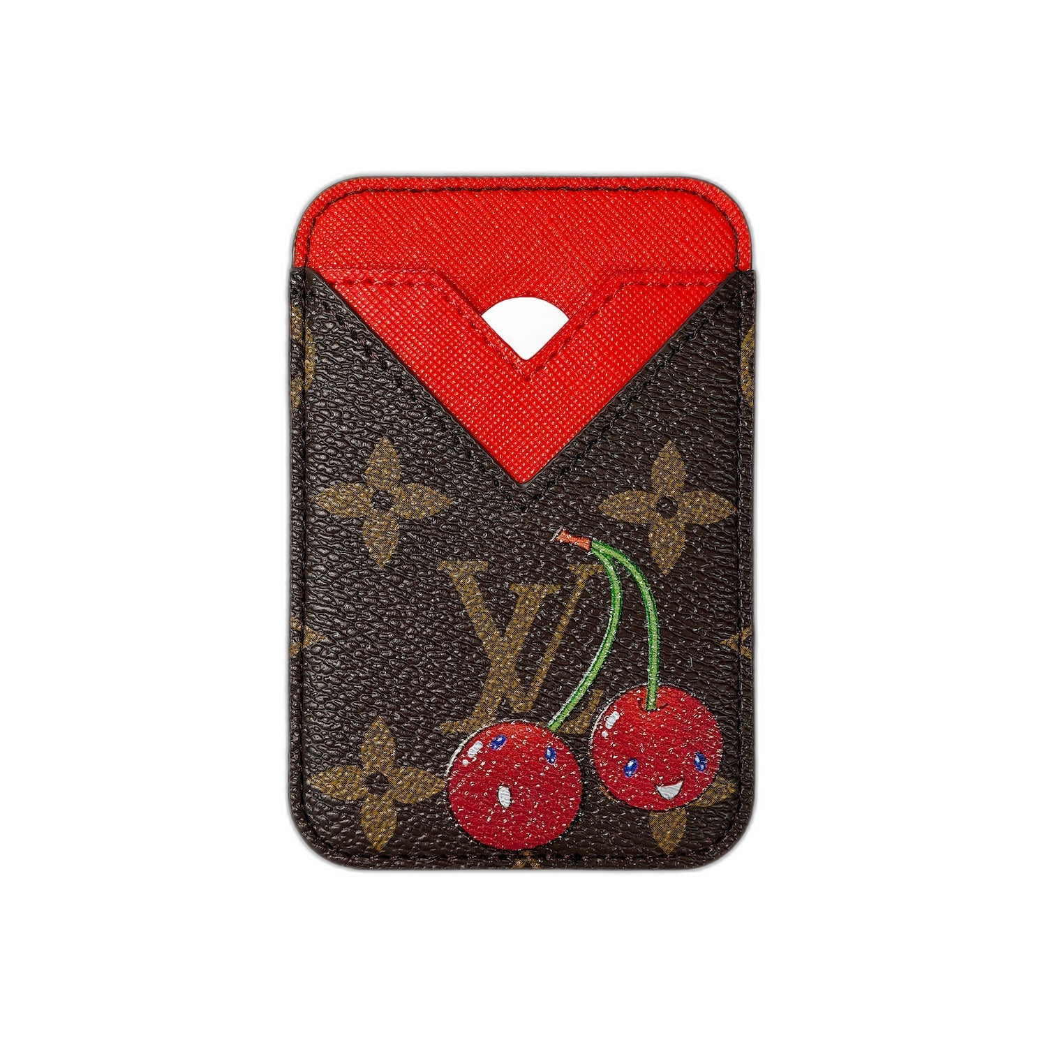 Cherry Red Mono MagSafe Cardholder