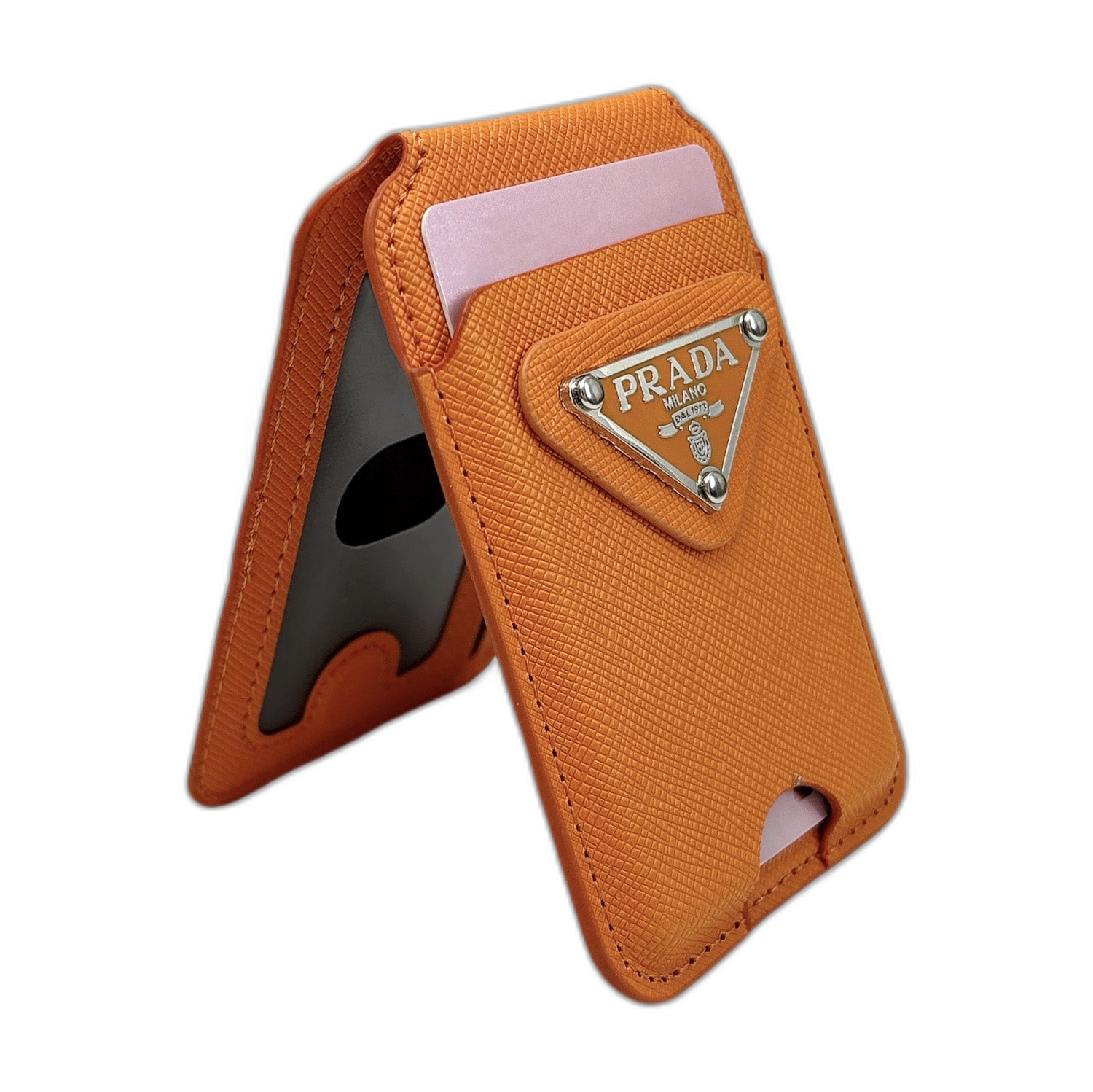 Classic Orange PRD Stand MagSafe Cardholder