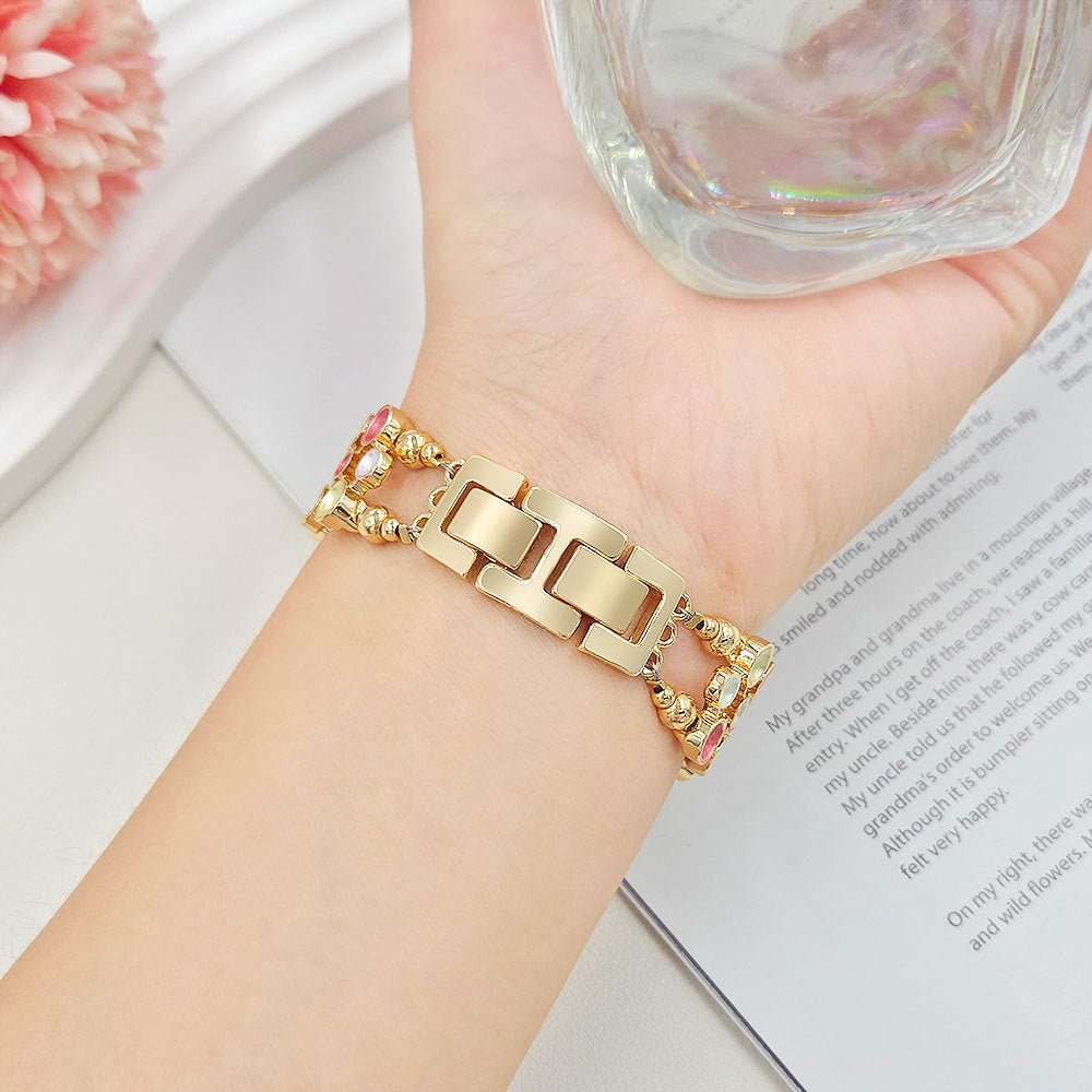Confetti Chic Stainless Steel Link Bracelet Band For Apple Watch - Limited Armor LTD