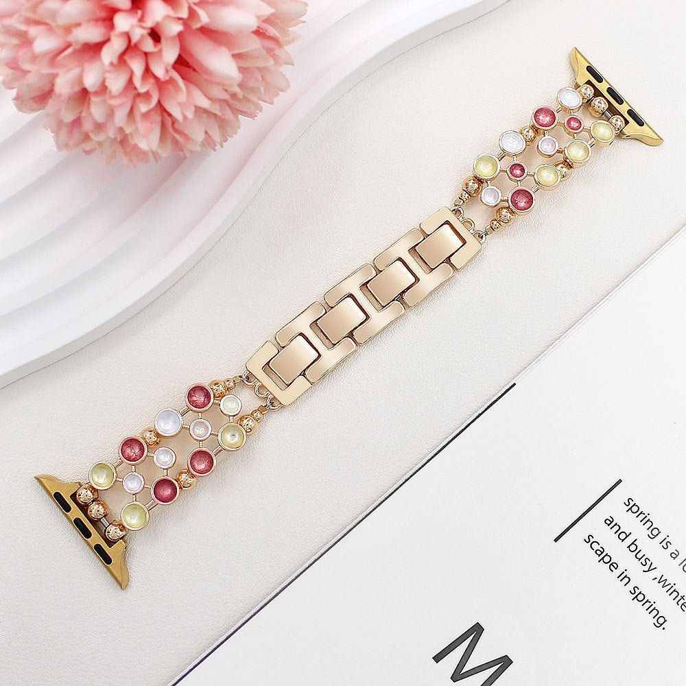 Confetti Chic Stainless Steel Link Bracelet Band For Apple Watch - Limited Armor LTD