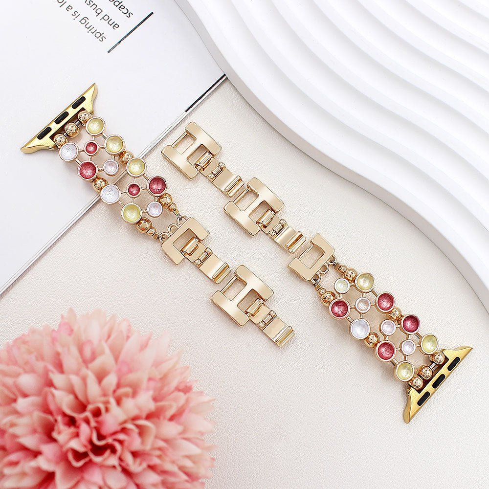 Confetti Chic Stainless Steel Link Bracelet Band For Apple Watch - Limited Armor LTD
