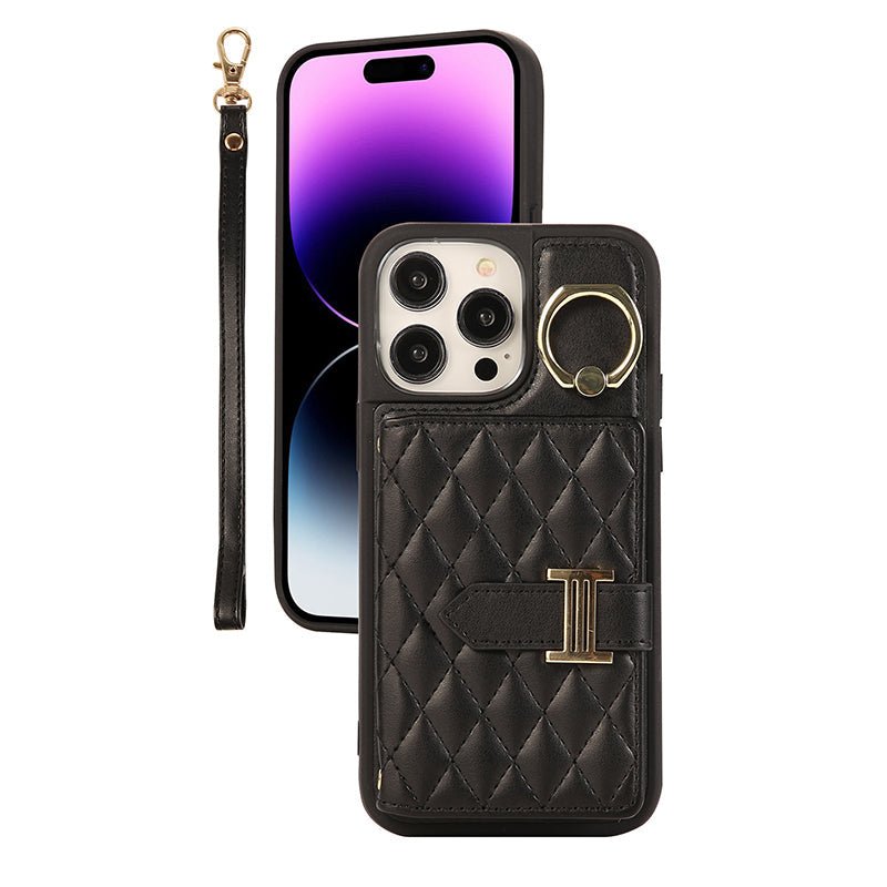 Wallet Leather Case - With Card Holder Crossbody Straps - Limited Armor LTD