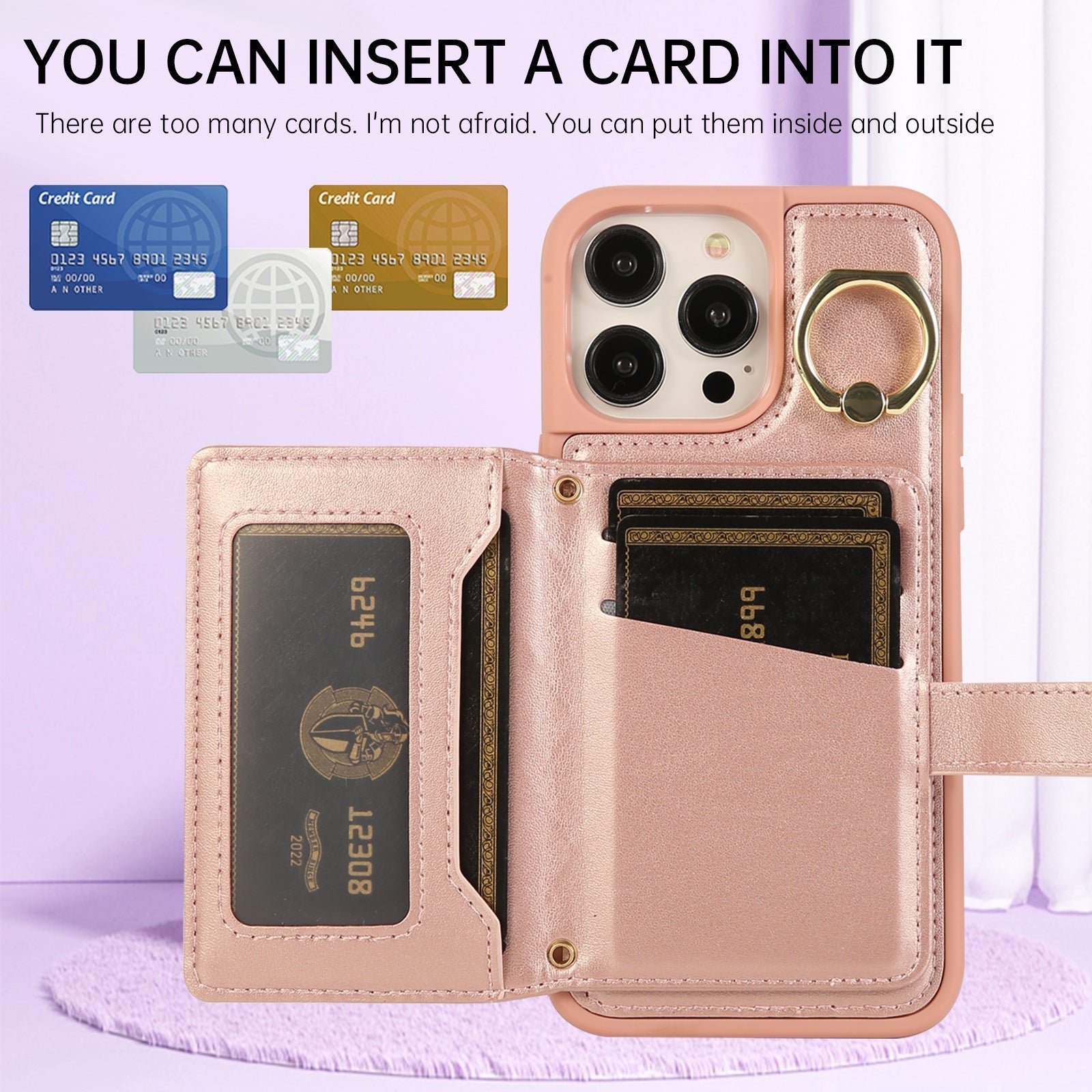 Wallet Leather Case - With Card Holder Crossbody Straps - Limited Armor LTD