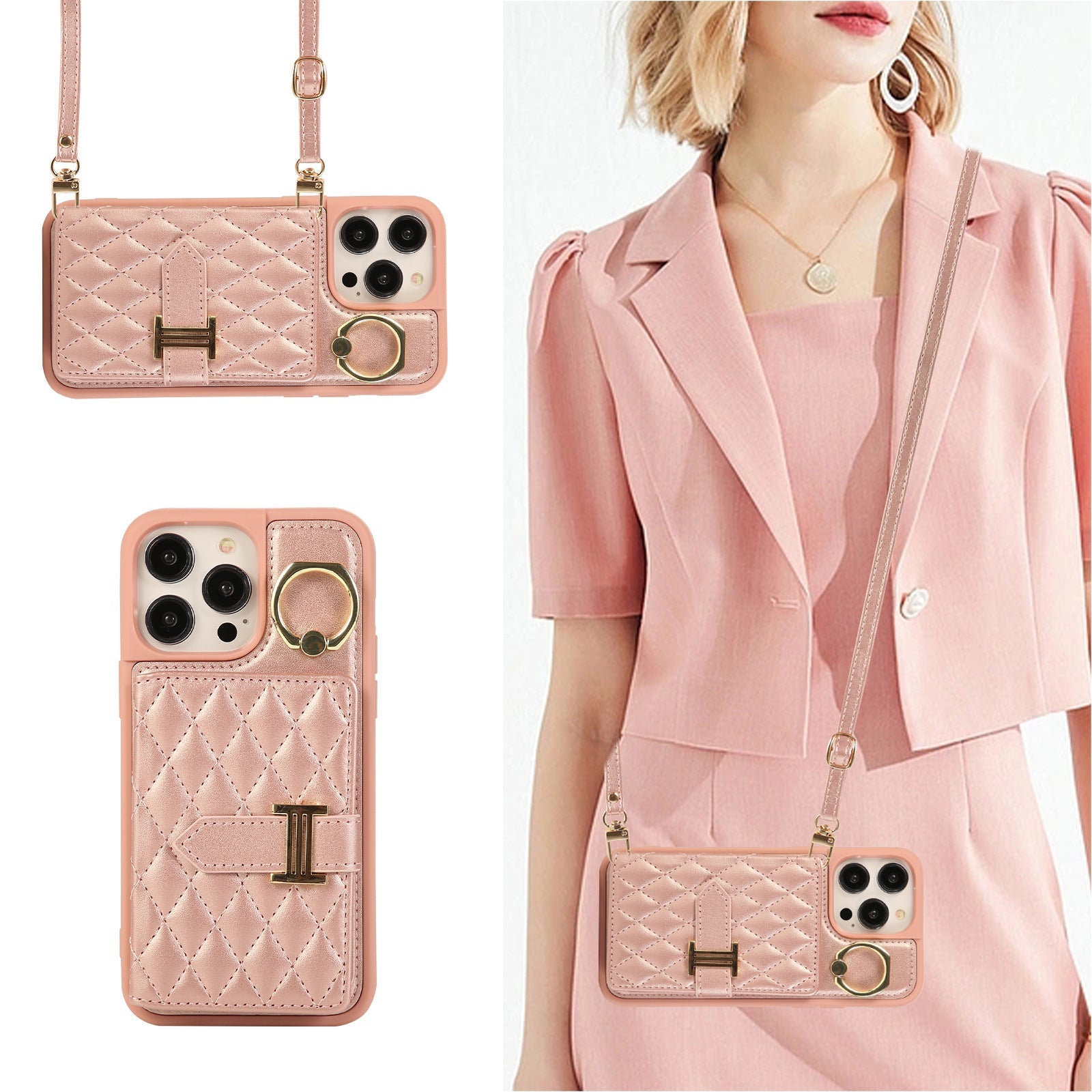 Wallet Leather Case - With Card Holder Crossbody Straps - Limited Armor LTD