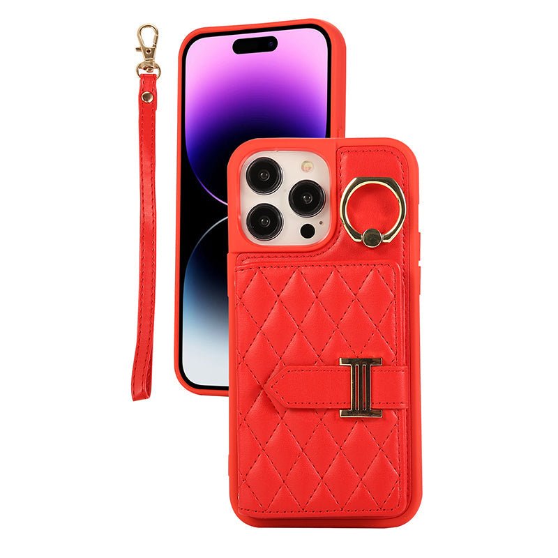 Wallet Leather Case - With Card Holder Crossbody Straps - Limited Armor LTD