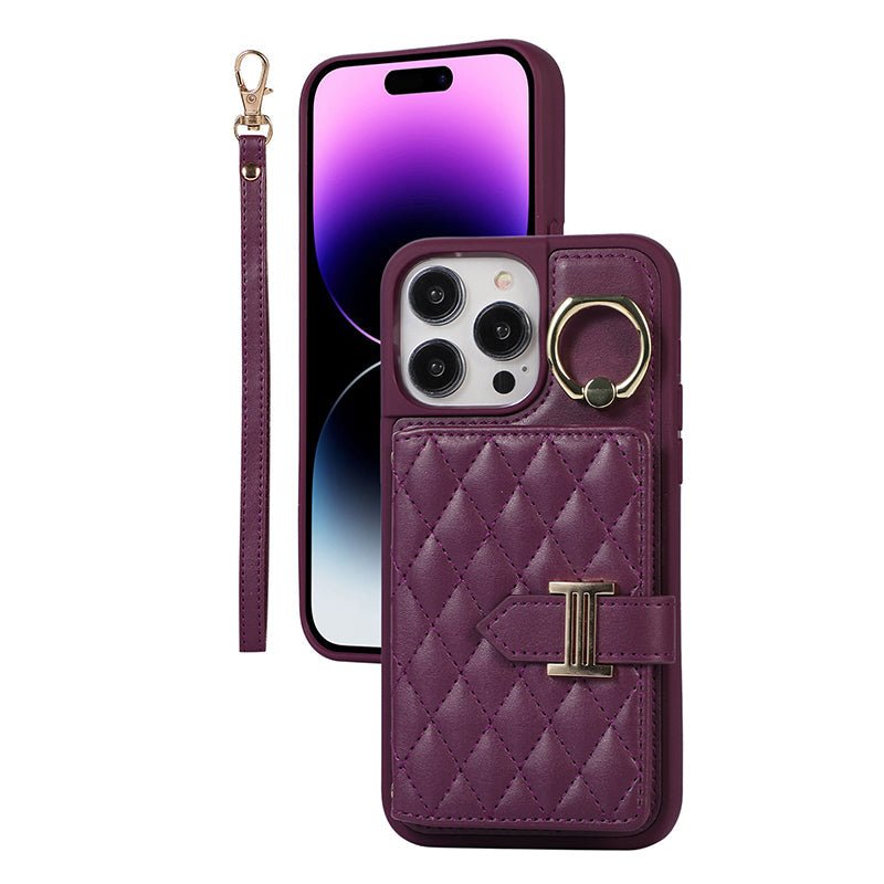 Wallet Leather Case - With Card Holder Crossbody Straps - Limited Armor LTD