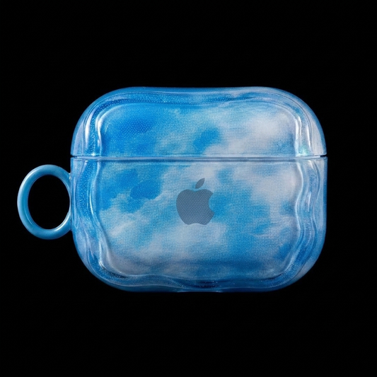 Blue Sky Beaded Charm AirPods Case