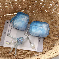 Blue Sky Beaded Charm AirPods Case