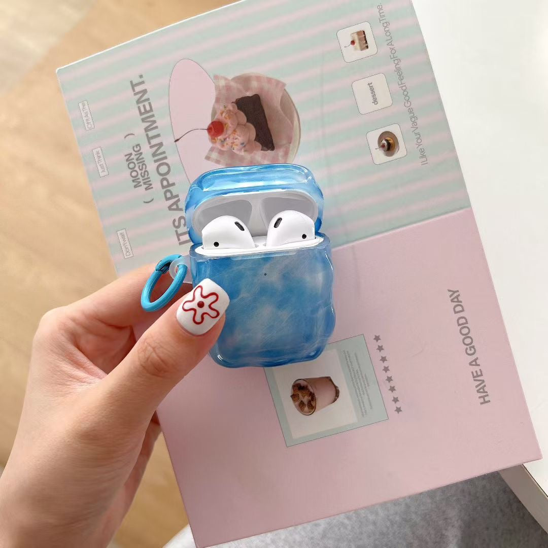Blue Sky Beaded Charm AirPods Case