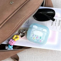 Blue Cloud Beaded Charm AirPods Case