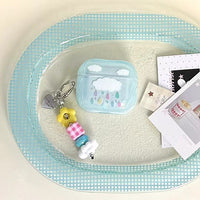 Blue Cloud Beaded Charm AirPods Case