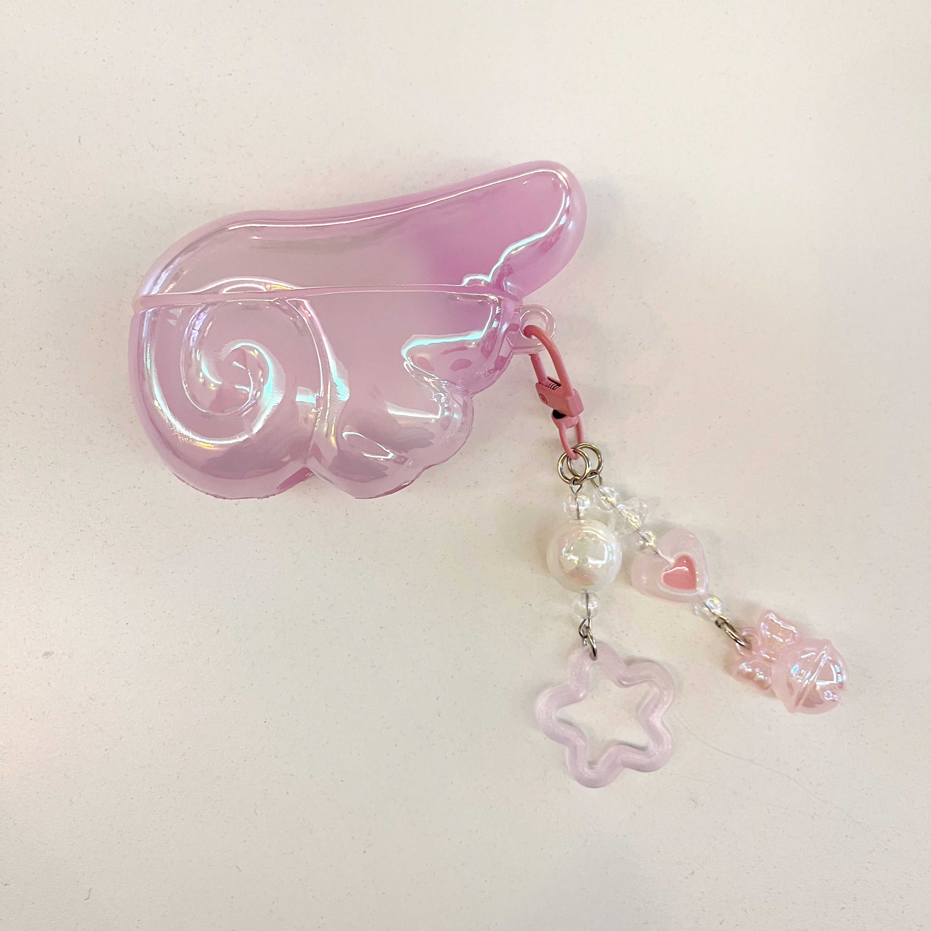 Angel Wing Pearl Charm AirPods Case