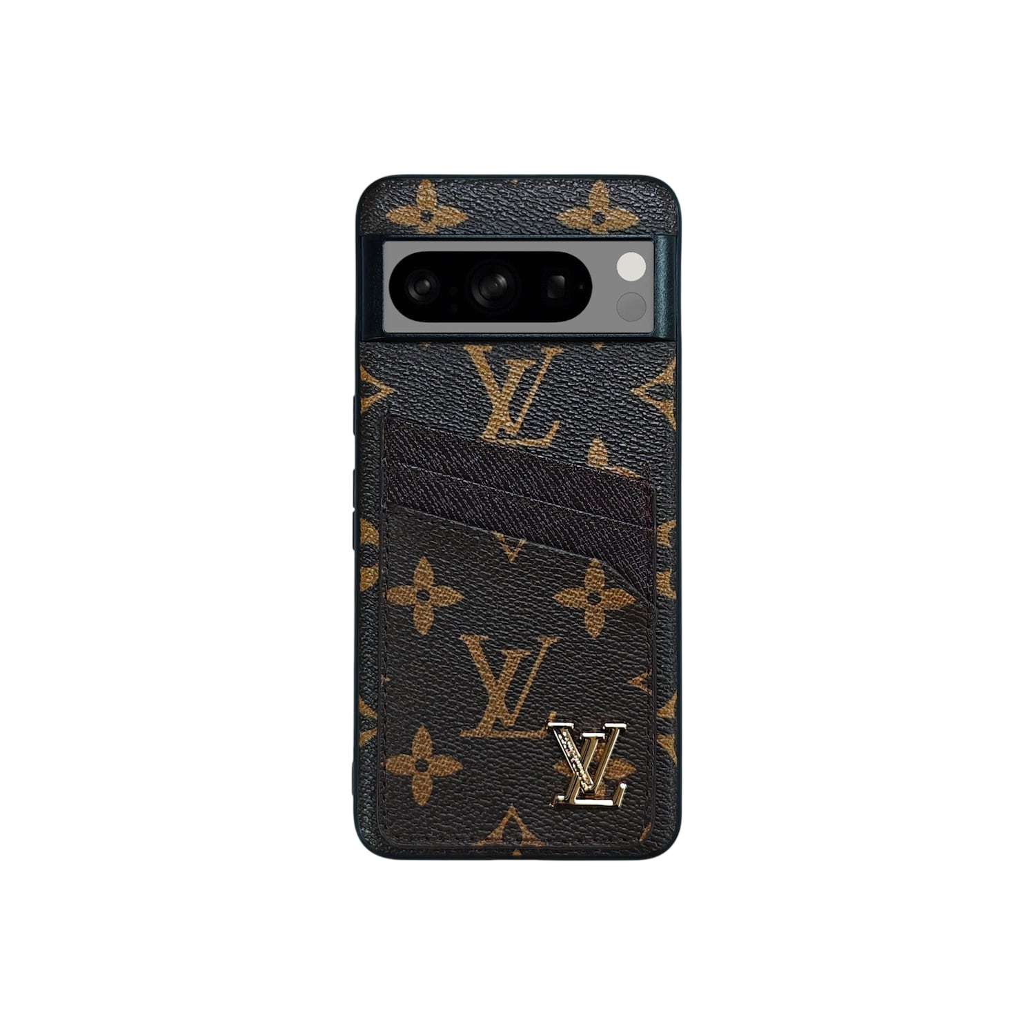 Cardholder Emblem Brown Mono Pixel Case