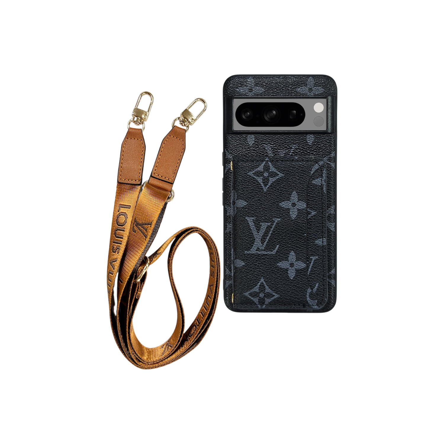 Blackout Lanyard Mono Cardholder Pixel Case