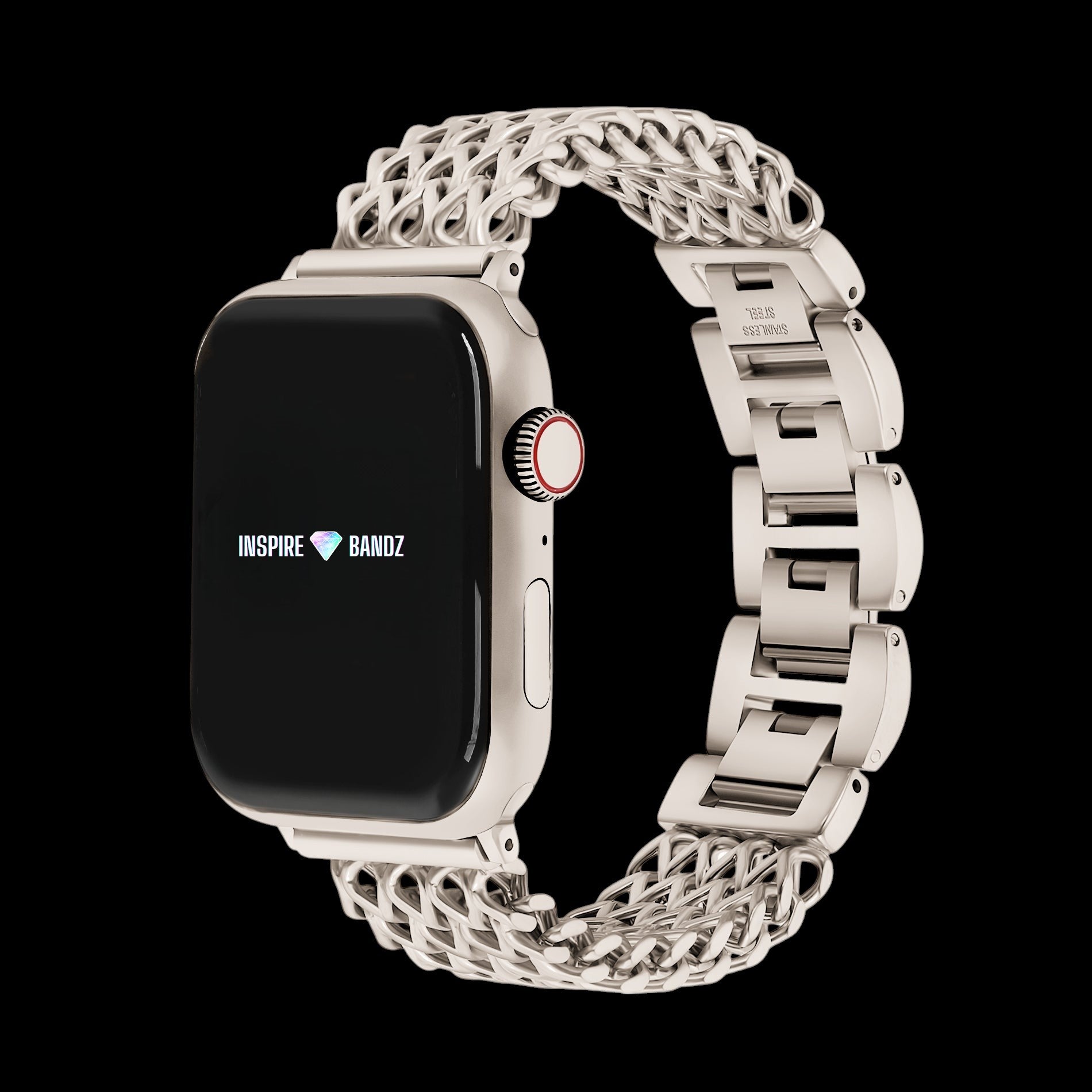Serpentine Stainless Steel Watch Band