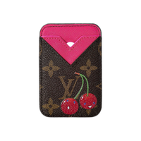 Cherry Pink Mono MagSafe Cardholder