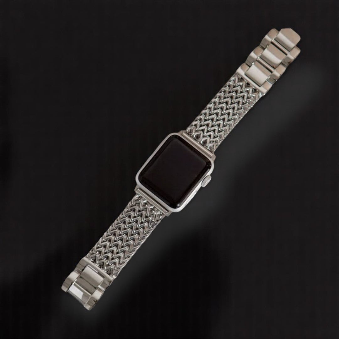 Serpentine Stainless Steel Watch Band