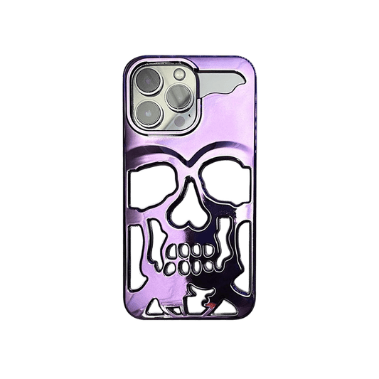 Reflective Phone Case | Metal Skeleton Skull Purple - Limited Armor LTD