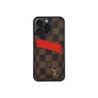 Simple Cardholder Check Brown x Red Case - Limited Armor LTD