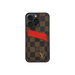 Simple Cardholder Check Brown x Red Case - Limited Armor LTD