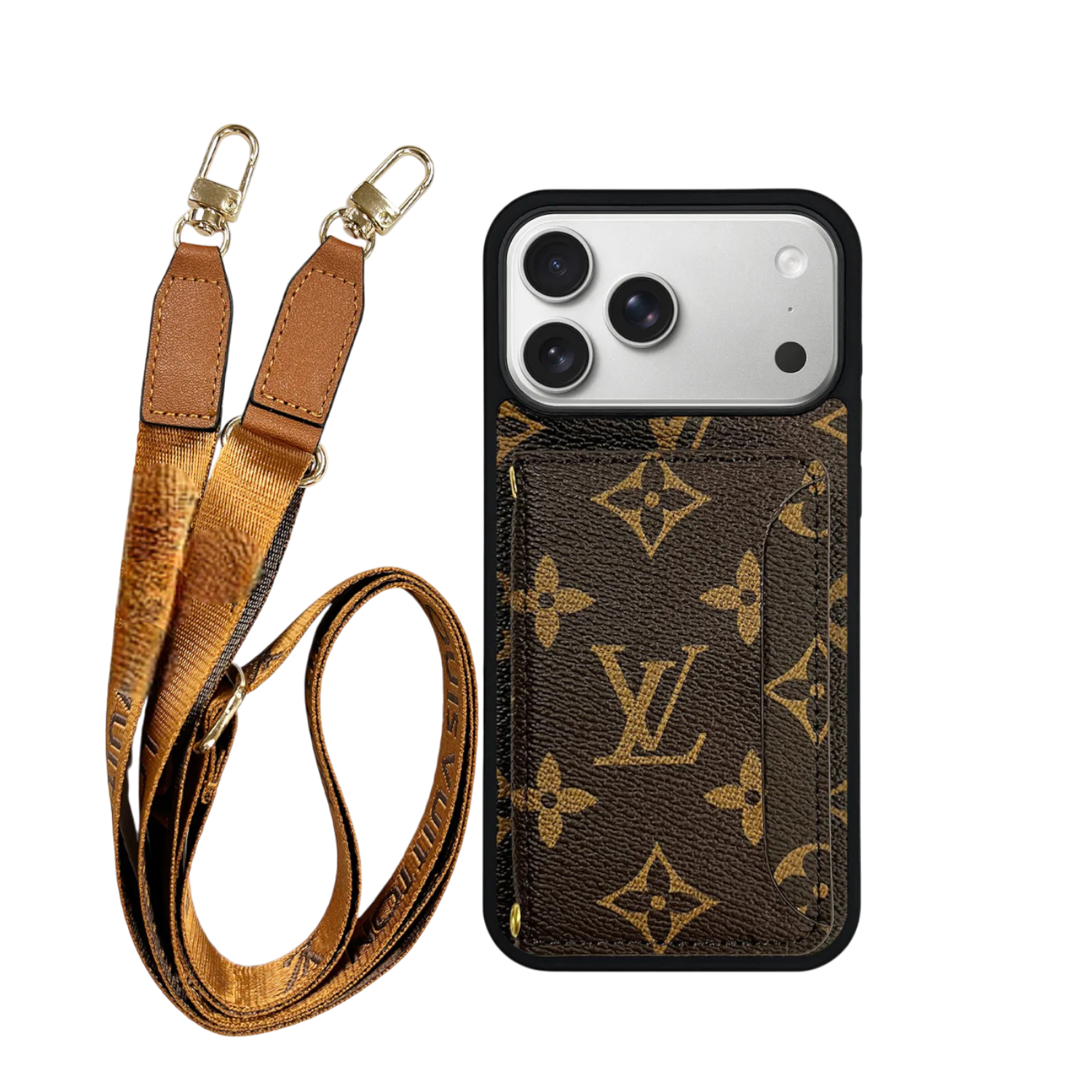 L CLASSIC POCKET & LANYARD BRWN Case