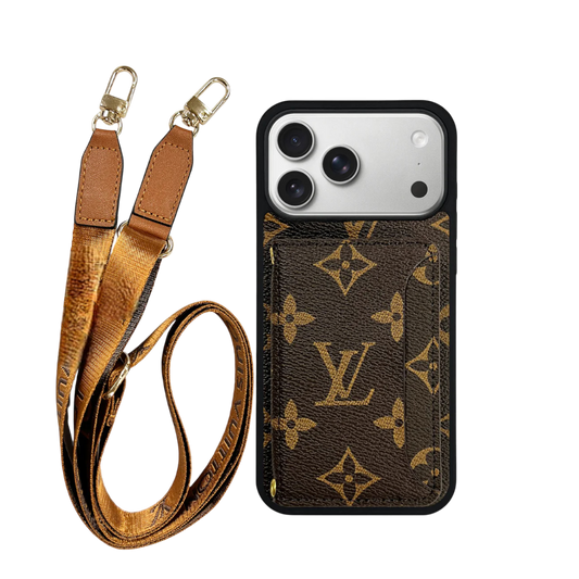 L CLASSIC POCKET & LANYARD BRWN Case