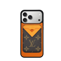 Impact Cardholder MagSafe Orange + Brown Mono Case