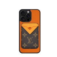 Impact Cardholder MagSafe Orange + Brown Mono Case