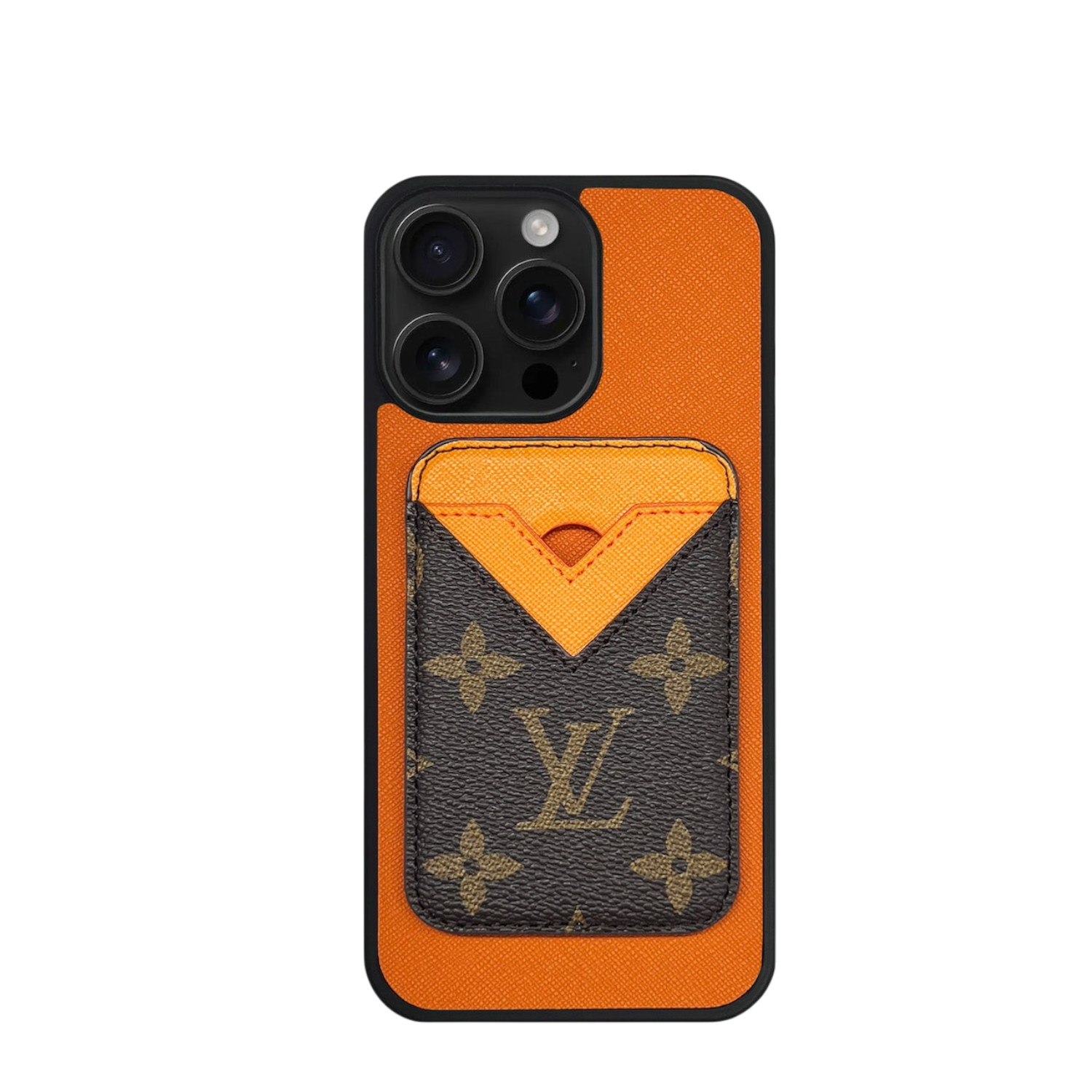 Impact Cardholder MagSafe Orange + Brown Mono Case