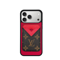 Impact Cardholder MagSafe Red + Brown Mono Case