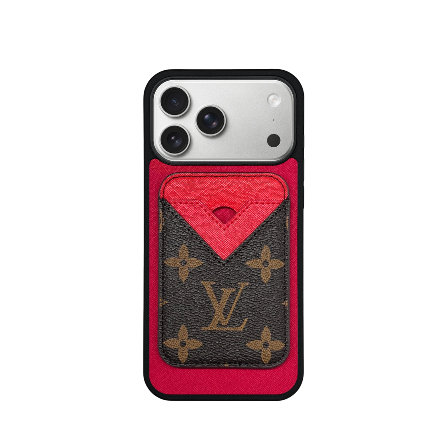 Impact Cardholder MagSafe Red + Brown Mono Case