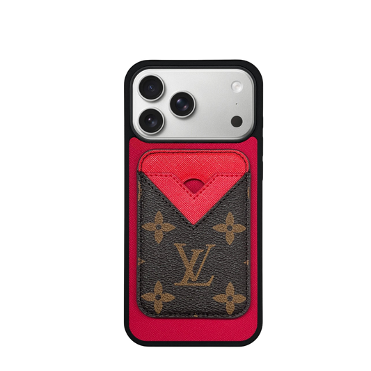 Impact Cardholder MagSafe Red + Brown Mono Case