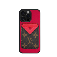 Impact Cardholder MagSafe Red + Brown Mono Case