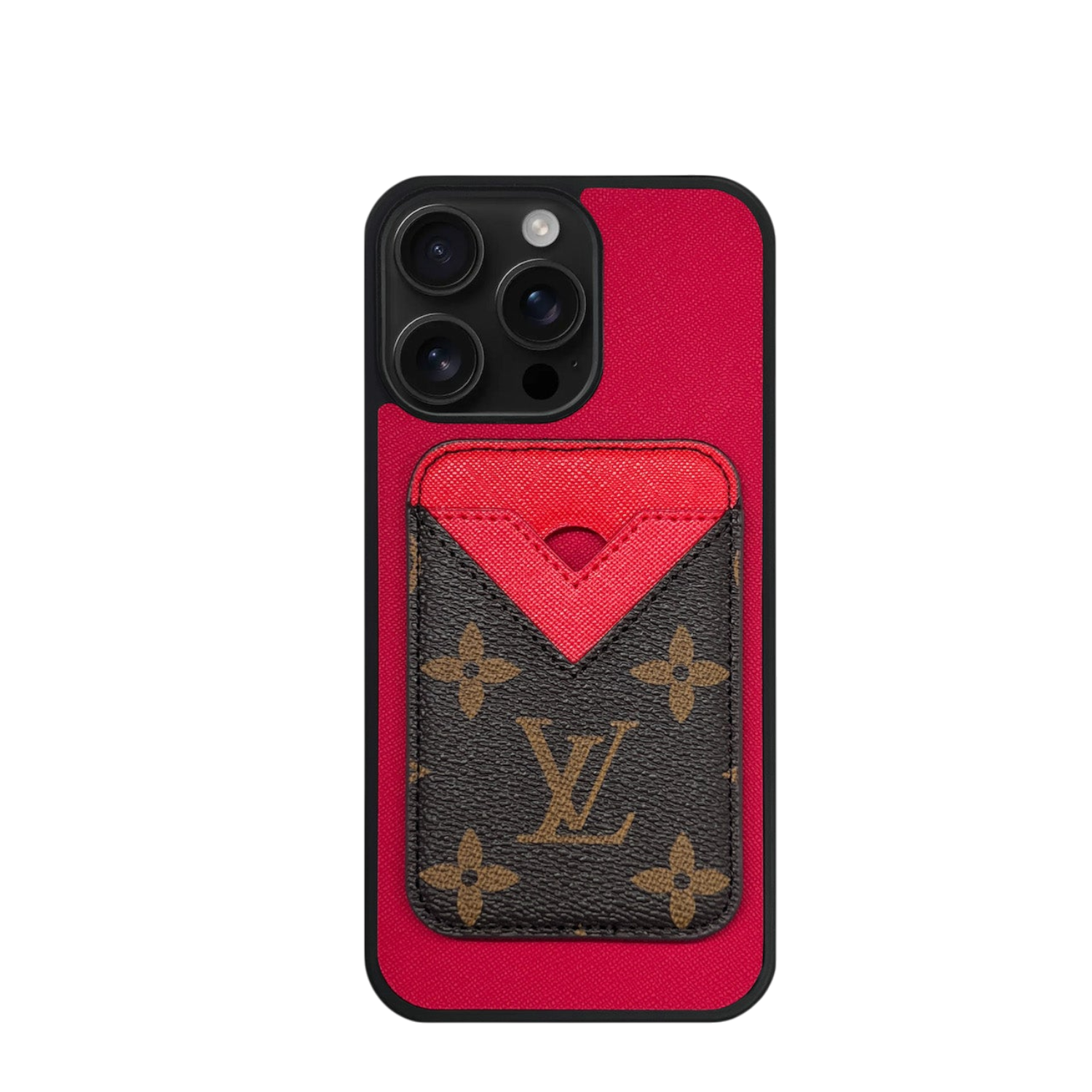 Impact Cardholder MagSafe Red + Brown Mono Case